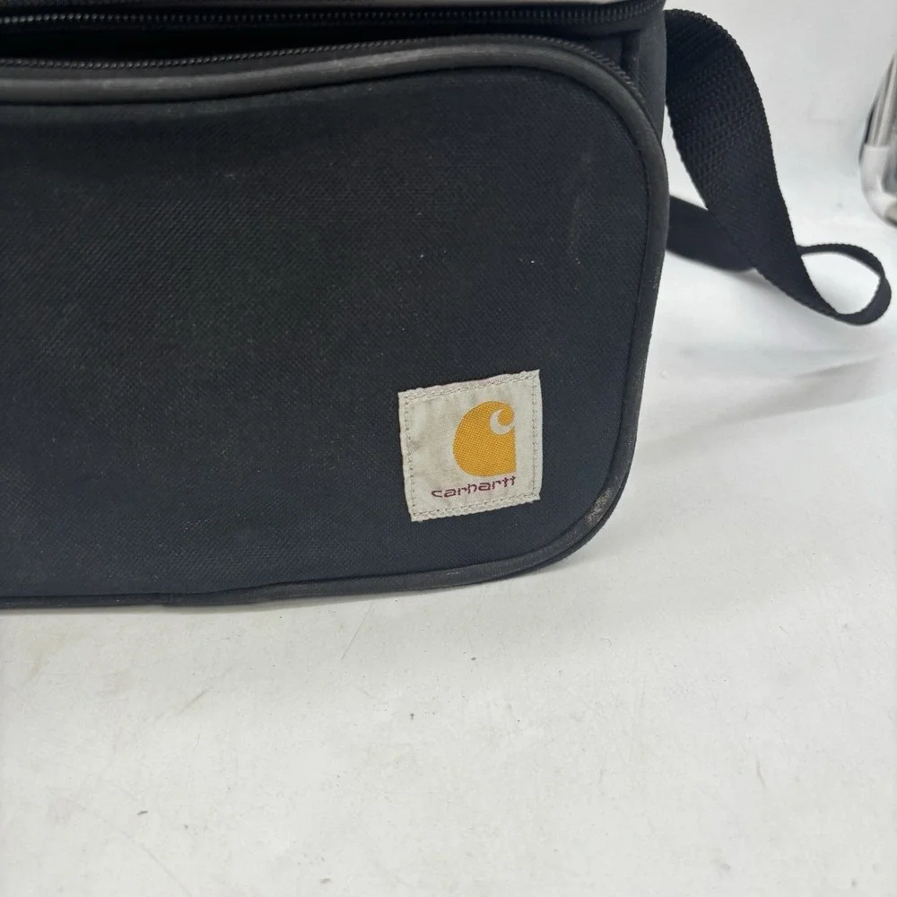 Carhartt 12 Can Insulated Lunch Box Cooler Two Compartment Black Bag Zip